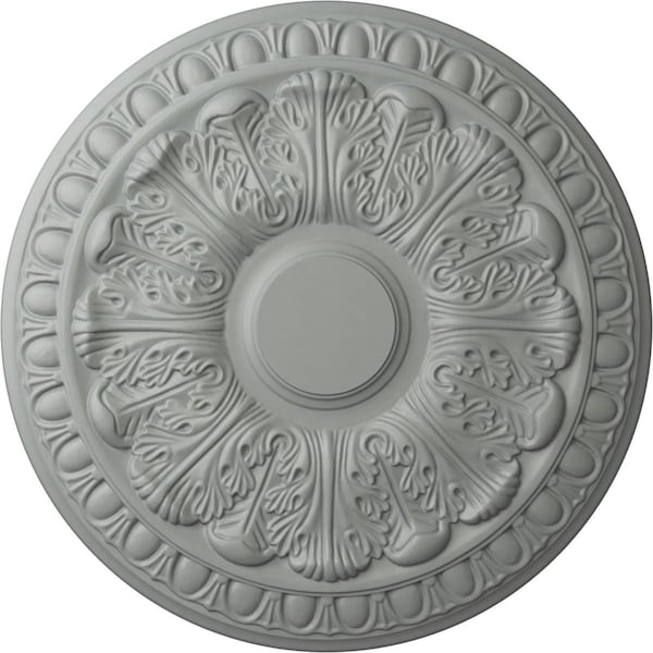 Ekena Millwork Colton Ceiling Medallion (Fits Canopies up to 4 3/4"), 15 3/4"OD x 1 1/2"P, Primed White CM15CN - main